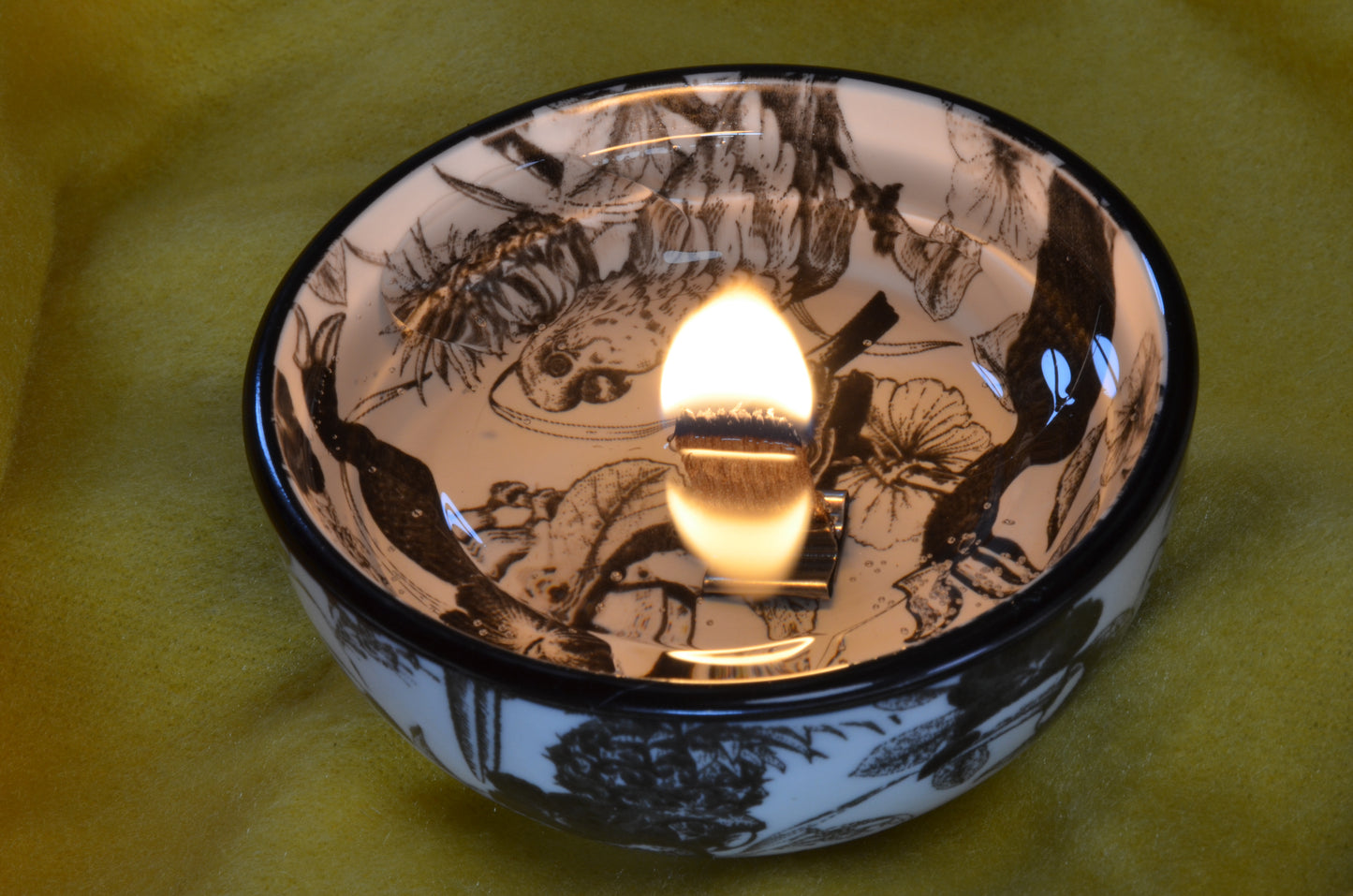 Set van 2 stuks "JUNGLE" Pentekening gelkaarsen met houten pit -Gemaakt door Candles by Milanne - BEKIJK VIDEO