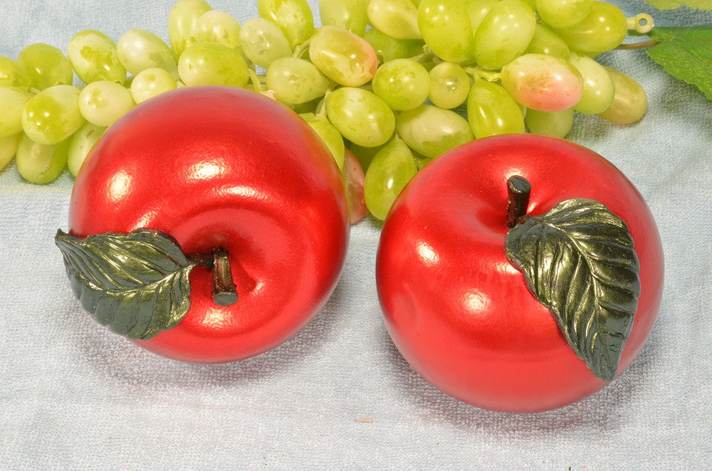 Appel Kaars ROOD metallic - Ø 10 cm
