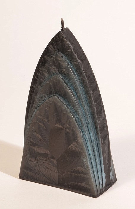 Bogen Kaars, ZWART POLYMICO, hoogte: 17cm