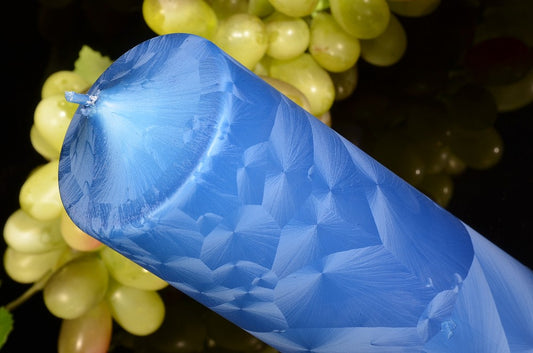 XXL Klok kaars BLAUW POLYMICO, hoogte 19 cm
