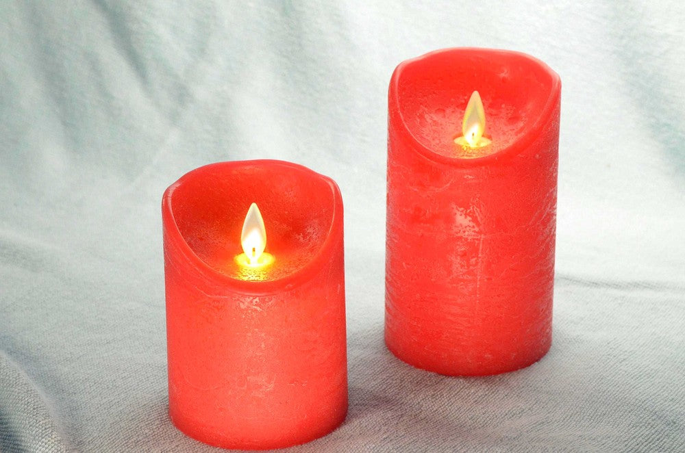 Vlamloze ledkaars uit echte wax ZWART, hoogte: 10 cm