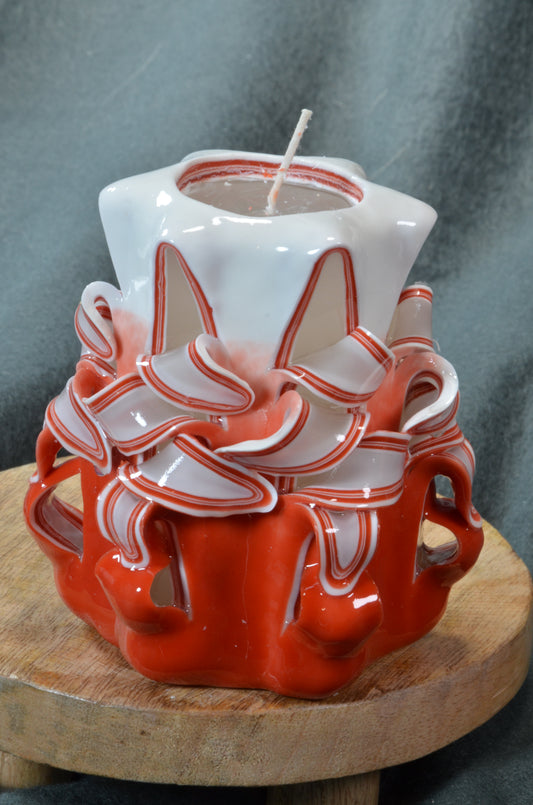Collectie 2025:  Exclusieve Gesneden Kaars, Hoogte: 11 cm, Breedte: 10 cm - s/n: 51806