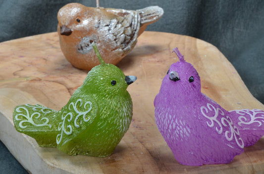 Set van 5 stuks Vogeltjes Kaarsen