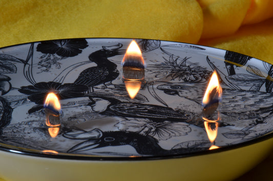 XXL "JUNGLE" gelkaars met 3 houten pitten in "JUNGLE" thema - Gemaakt door Candles by Milanne -  BEKIJK VIDEO