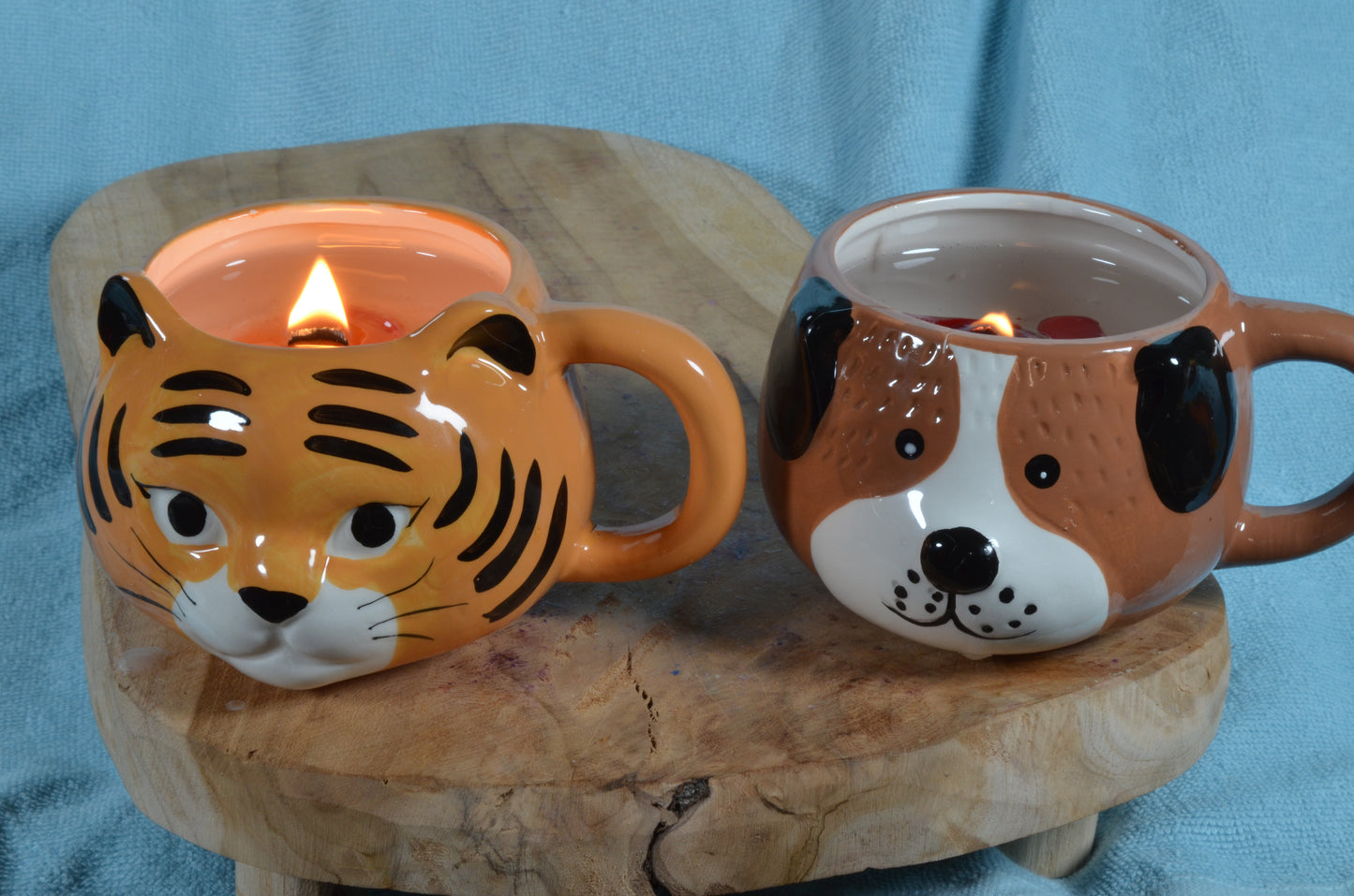 Gelkaars met Houten Pit Hond design - Gemaakt door Candles by Milanne -  BEKIJK VIDEO