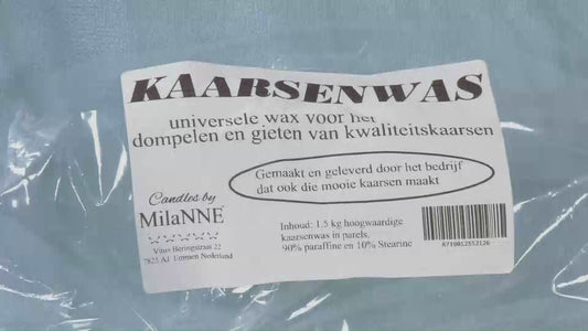 MIlaNNE, Universele kaarsenwas voor het zelf gieten of dompelen van KAARSEN, 3 kg - BEKIJK VIDEO